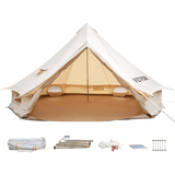 Vevor Bell Tent 23 ft/7m Yurt Cotton Canvas Waterproof With Stove Jack For 12 Or More People 4 Seasons - Backyard Provider