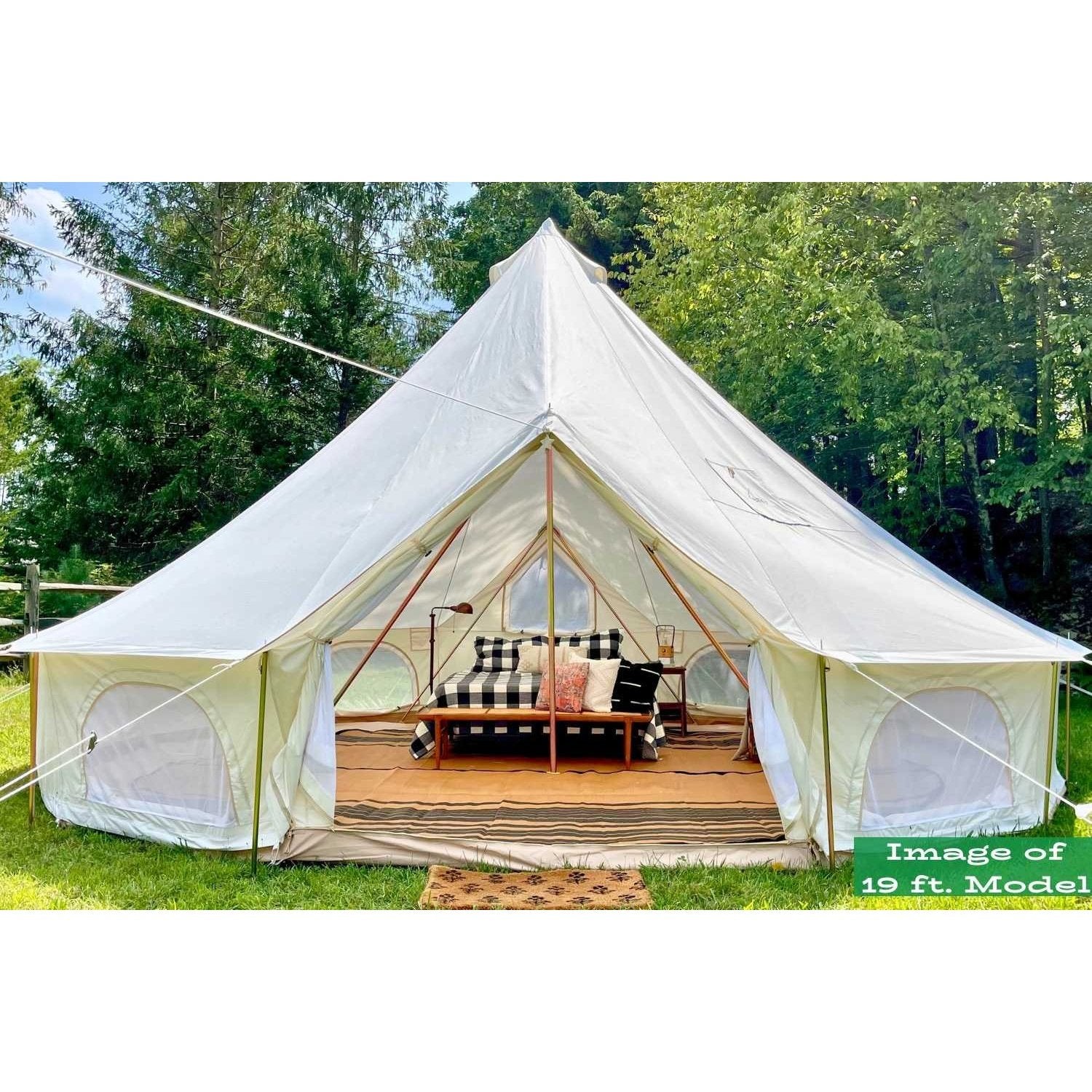 16' (5M) Zephyr™ Tent Cabin | Canvas Bell Tent - Backyard Provider