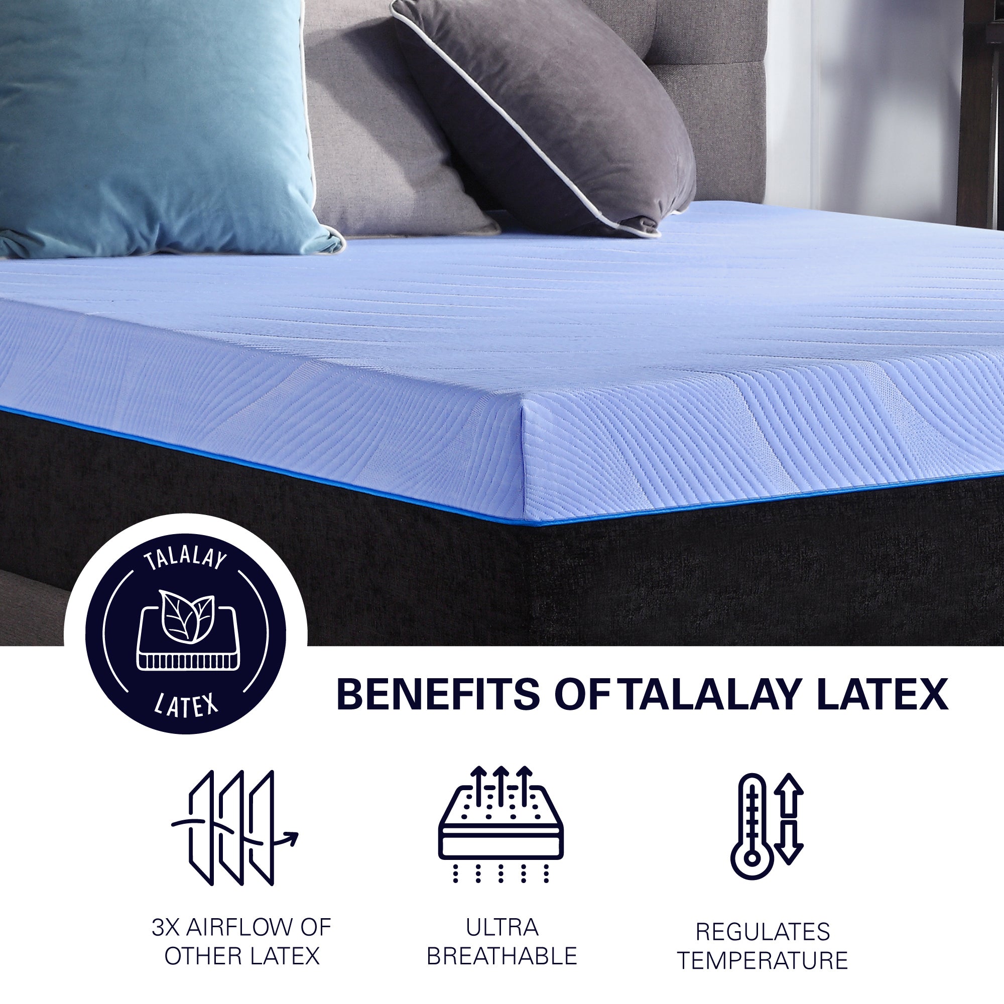 Bridgevine Home 12 inch Refresh Flex Head Latex Foam Hybrid Mattress and Adjustable Base Bundle, King Size - B108S00035