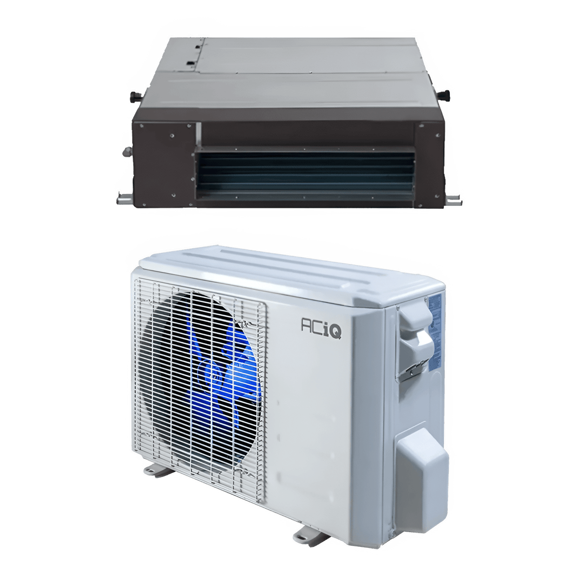 ACiQ Platinum 12,000 BTU 25 SEER Single Zone Concealed Duct Mini Split System w/ Extreme Heat