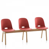Emeco Alfi 3-Seat High Back Bench - ALFIAHDARKBROWN