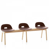 Emeco Alfi 3-Seat Low Back Bench - ALFIALDARKBROWN