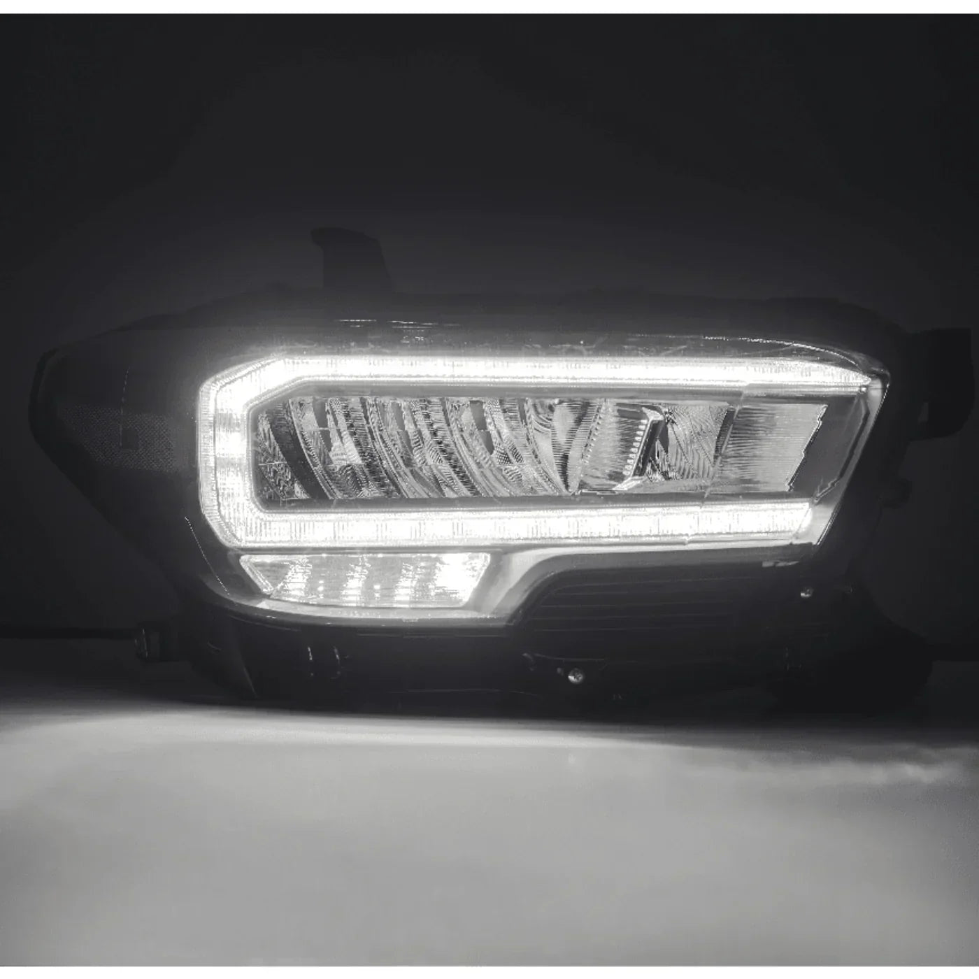 Alpharex Trd Reflector Style Led Headlights Black 2023-2016 Toyota Tacoma - AHL-TT16-L-SA-B+810015