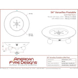 American Fyre Designs Versailles Firetable - 744-xx-11-M6xC