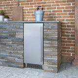 Avallon 15 Inch Wide 26 Lbs. Built-In / Free Standing Outdoor Ice Maker with 56 Lbs. Daily Ice Production and Factory Installed Pump - AIMG151PSSOLH