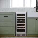 Avallon 15 Inch Wide 23 Bottle Capacity Dual Zone Wine Cooler with Right Swing Door Model - AWC152DZRH