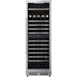 Avallon 24 Inch Wide 140 Bottle Capacity Built-In or Free Standing Wine Cooler with Wood Shelves, Dual Zone Cooling, Door Alarm, Door Lock and Energy Star Rated - AWC243TDZRHA