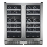 Avallon Built-In 30 Inch Wide 46 Bottle Capacity Wine Cooler with Door Locks and 4 Cooling Zones - AWC151DZDUAL