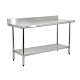Chef AAA Commercial Work Table Stainless Steel Size 60"x30"x34" w/ 4" Backsplash NSF - SSWT3060