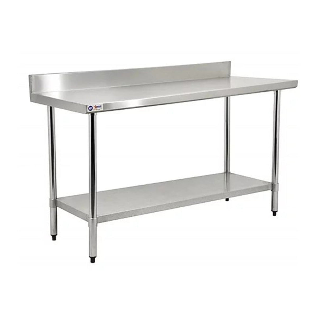 Chef AAA Commercial Work Table Stainless Steel Size 48"X30"X34" w/ 4" Backsplash NSF - SSWT3048