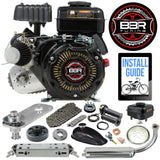 BBR Tuning Complete 79cc The Beast Pull Start 4-Stroke Bicycle Engine Kit - FH-79-ENGTRAN + FH-79PARTSKIT