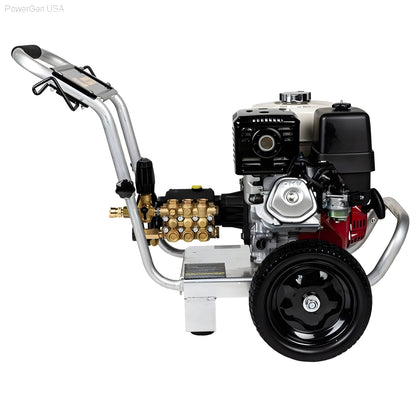 BE Power Equipment 4000 PSI 4.0 GPM GPM Gas Pressure Washer with Honda GX390 Engine and General Triplex Pump - PowerGen USA - PE-4013HWPAGEN