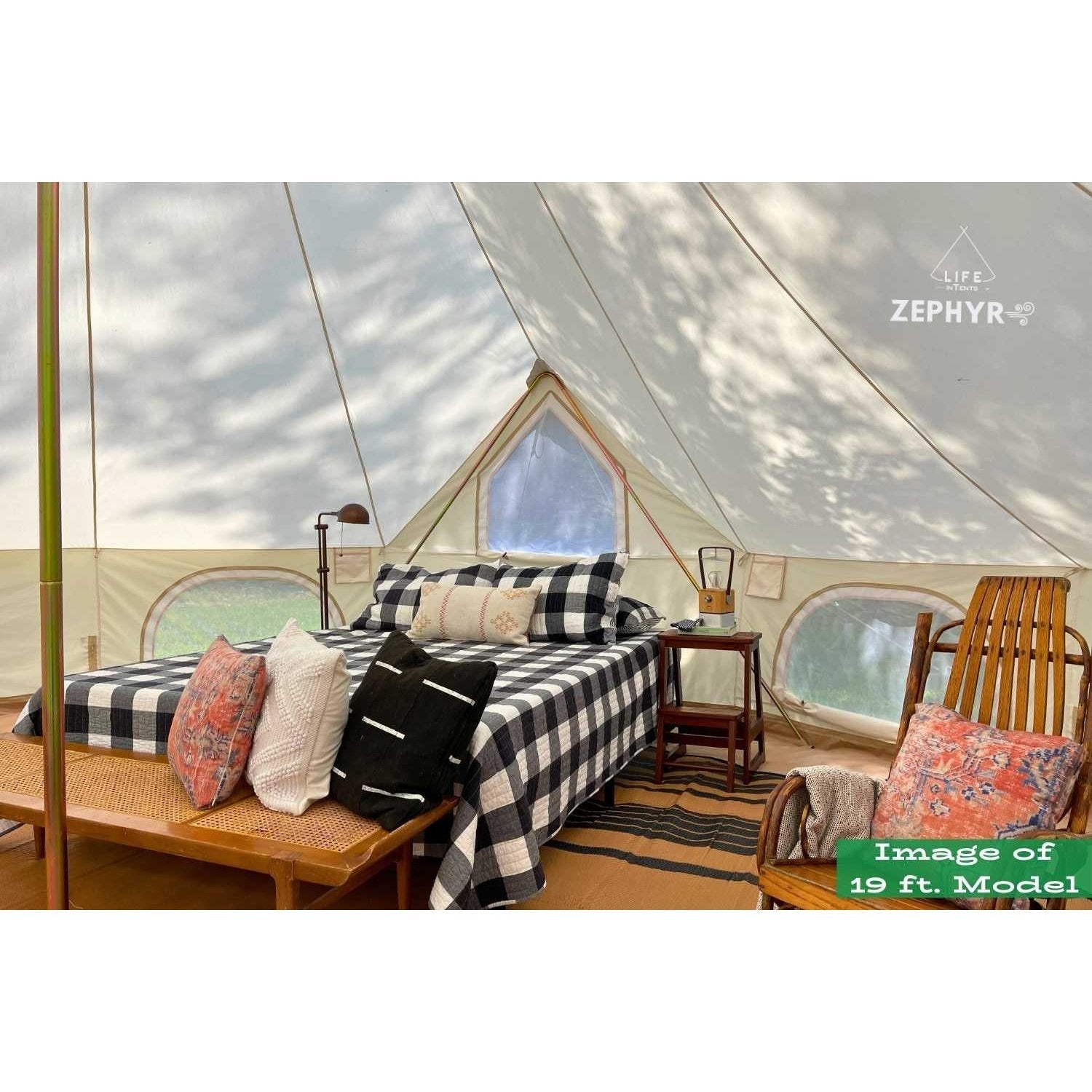 16' (5M) Zephyr™ Tent Cabin | Canvas Bell Tent - Backyard Provider