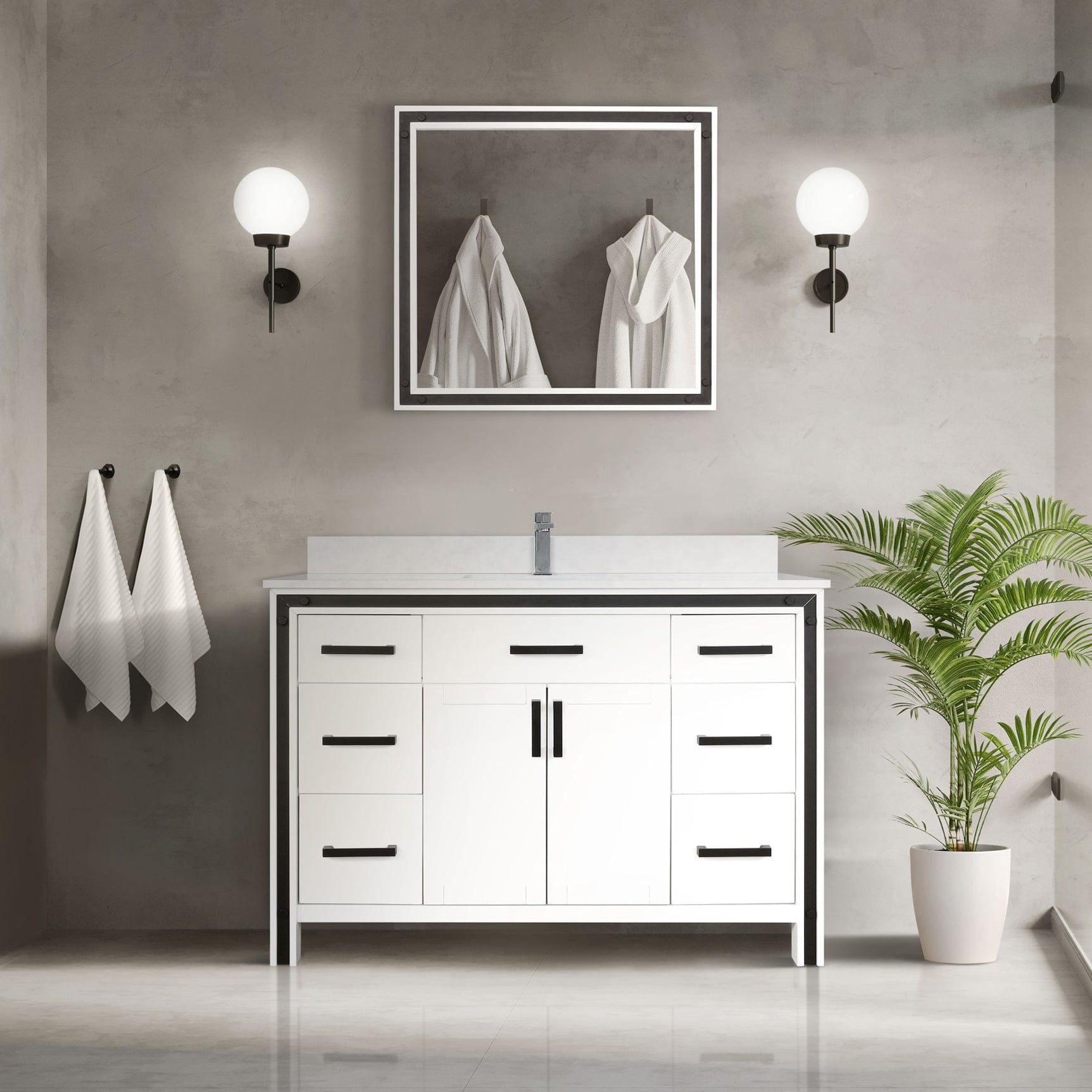Ziva 48" x 22" Single Bath Vanity - Backyard Provider