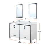 Ziva 60" x 22" Double Bath Vanity - Backyard Provider