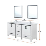 Ziva 72" x 22" Double Bath Vanity - Backyard Provider