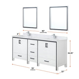 Ziva 80" x 22" Double Bath Vanity - Backyard Provider