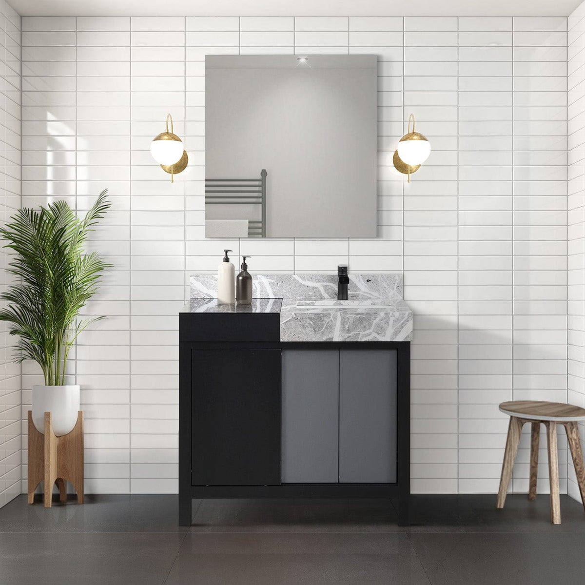 Zilara 36" Black and Grey Vanity - Backyard Provider