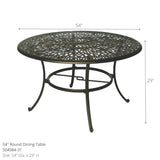 Hanamint Biscayne 54" Round Table with Lazy Susan - 504084-31