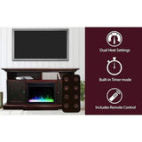 Cambridge 62-in. Summit Farmhouse Style Electric Fireplace Mantel with Deep Crystal Insert, Mahogany  _ CAM6215-1MAHCRS