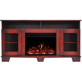 Cambridge Savona 59" Cherry TV Stand w/ Electric Fireplace - CAM6022-1CHRLG3