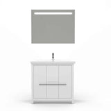 Casa Mare Alessio 32" Glossy White Vanity Ceramic Sink Combo - Alessio80GW-32-MSC-S