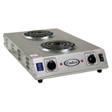 Cadco CDR-2TFB Front-to-Back Two Burner Portable Hot Plate - CDCDR2TFB