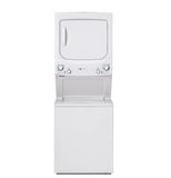 GE Unitized Spacemaker Washer & Gas Dryer, 3.9 cu. ft. Washer, 5.9 cu. ft. Dryer, ENERGY STAR – GUD27GESNWW-KT