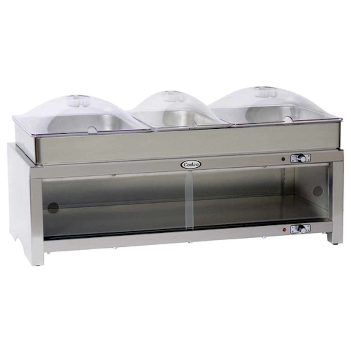 Cadco CMLB-CSLP 28" Buffet Warming Cabinet with Triple Buffet Server Top - CDCMLBCSLP