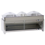 Cadco CMLB-CSLP 28" Buffet Warming Cabinet with Triple Buffet Server Top - CDCMLBCSLP