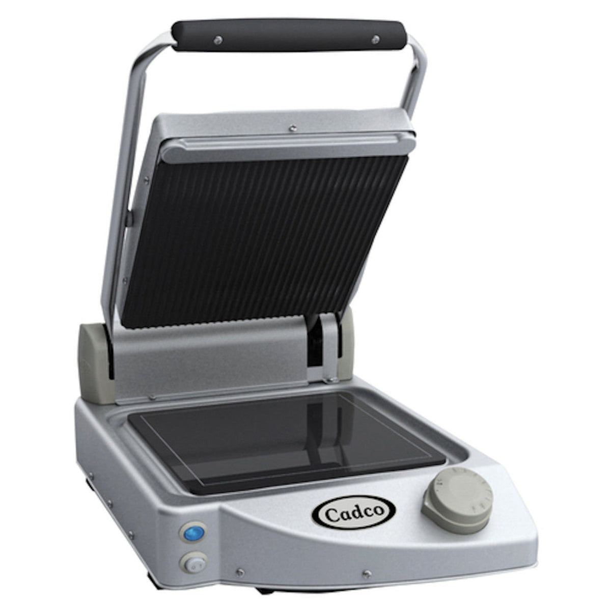 Cadco CPG-10 13" Ribbed-Top Single Panini Grill - CDCPG10