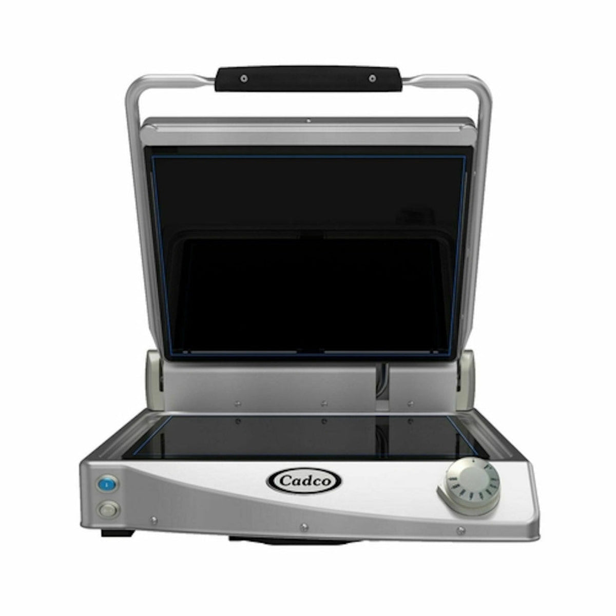 Cadco CPG-15F 15-3/4" Jumbo Single Smooth-Top Clamshell Grill - CDCPG15F
