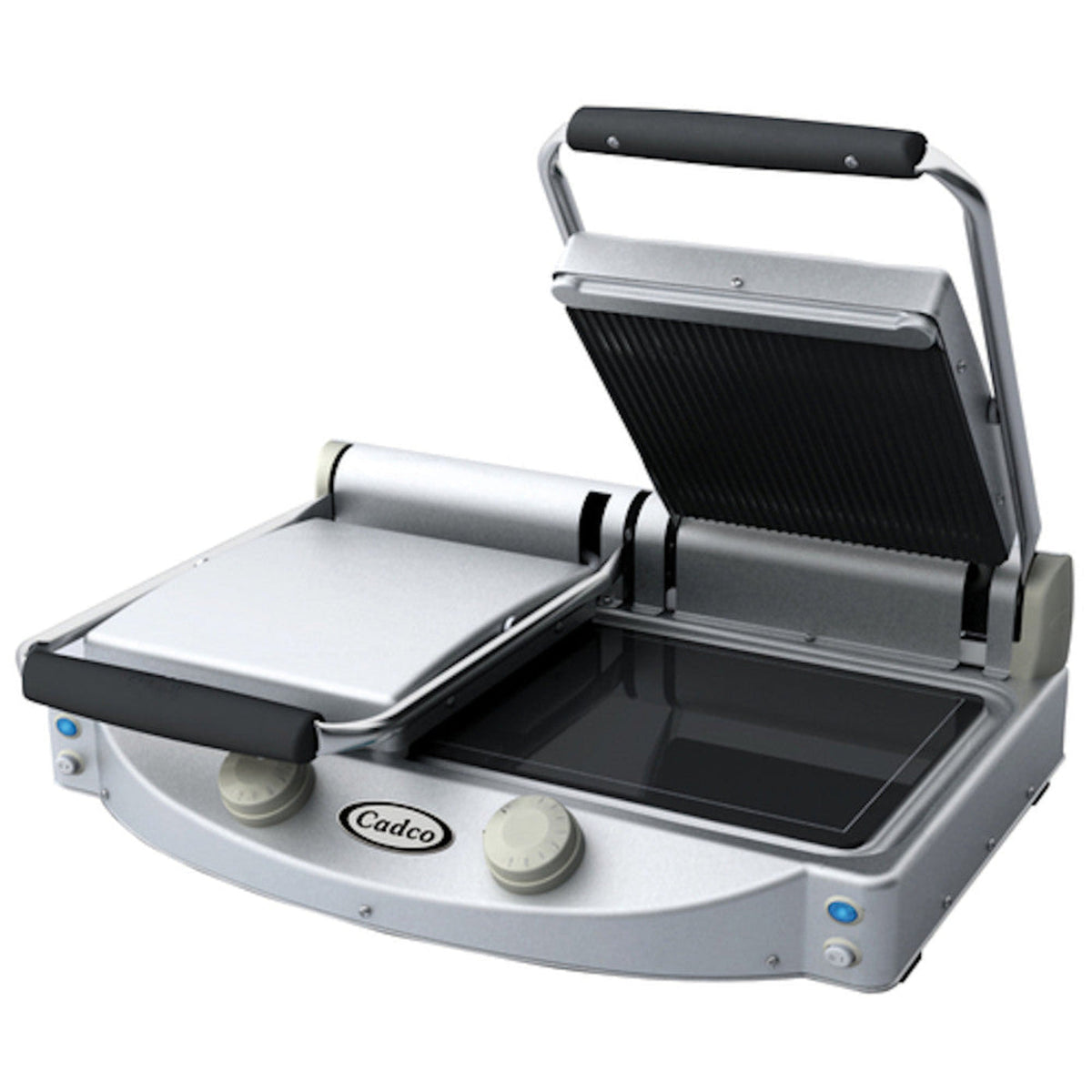 Cadco CPG-20 24" Ribbed-Top Double Panini Grill - CDCPG20