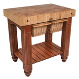 John BoosAmerican Heritage Gathering Block Butcher Block Table 24" x 36" Warm Cherry Stain Base -  CU-GB3624CR