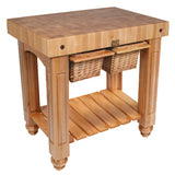 John Boos American Heritage Gathering Block Butcher Block Table 24" x 36" Natural Maple Base - JBCUGB3624N