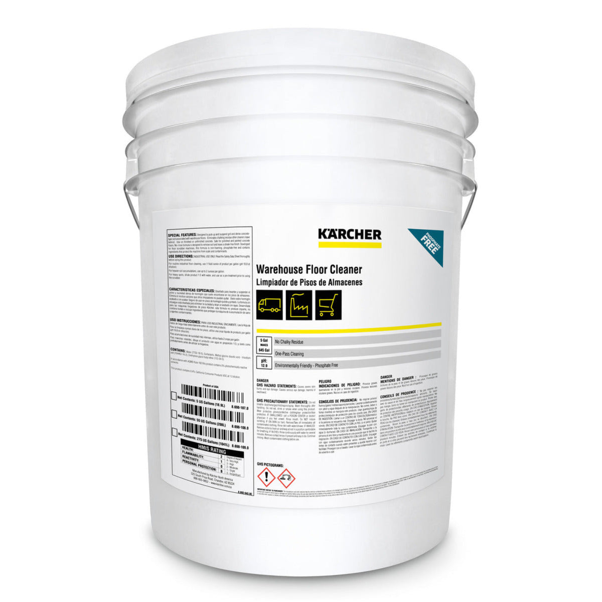 Karcher Warehouse Floor Cleaner- 55 gallon Drum and 275 Gallon Tote - 8.698-108.0