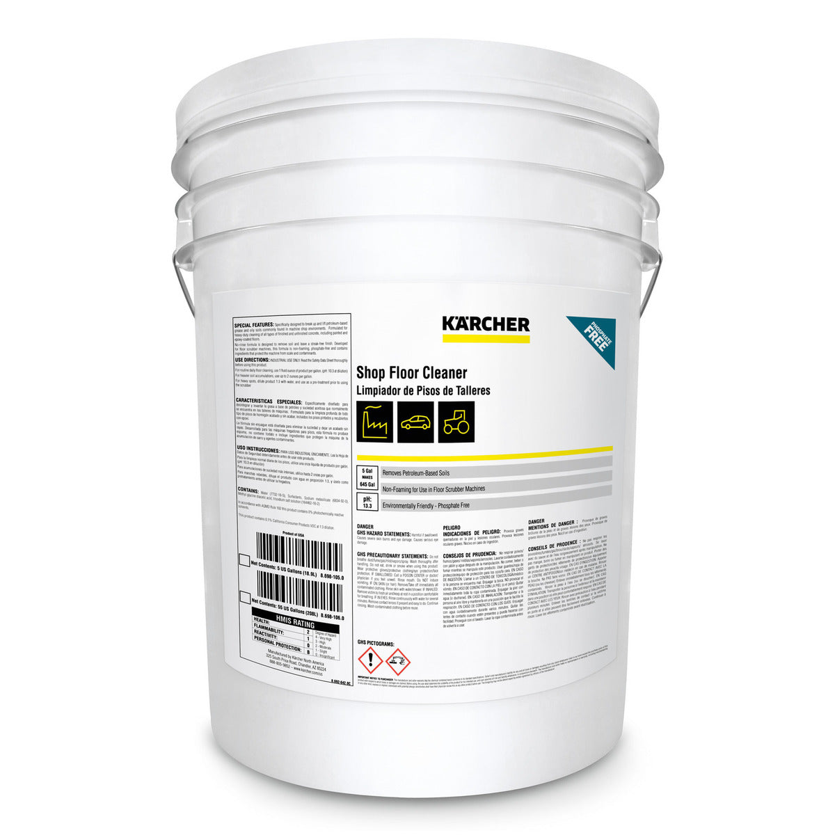 Karcher Shop Floor Cleaner- 55 gallon Drum - 8.698-106.0