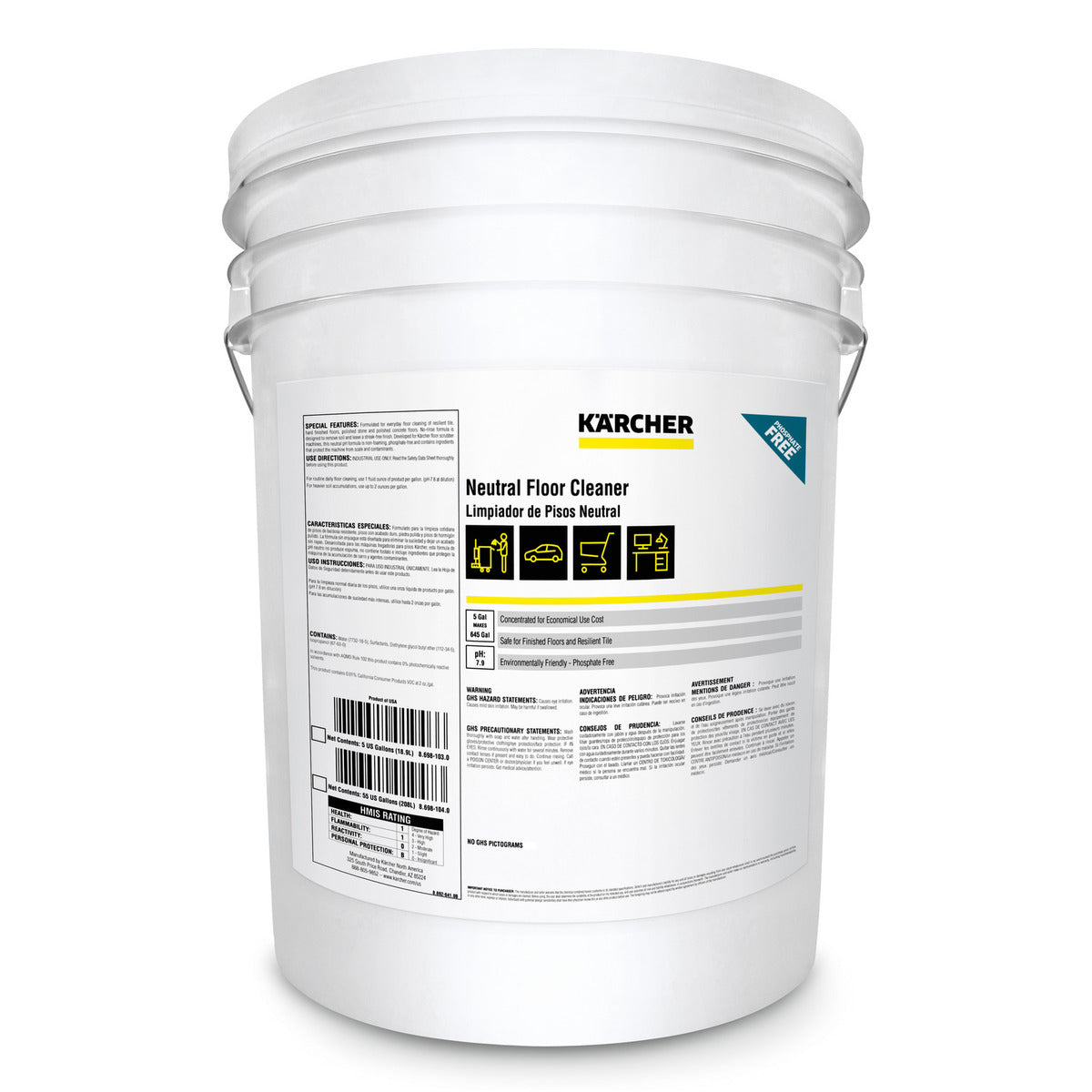 Karcher Neutral Floor Cleaner- 55 gallon Drum - 8.698-104.0
