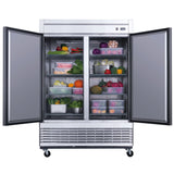 Chef AAA - Commercial 55" Reach-In Refrigerator Solid 2 Door 40 cu.ft. NSF - Chef AAA