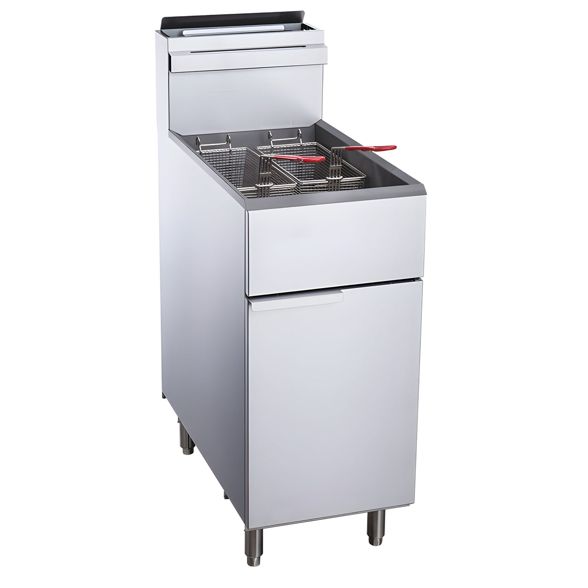 Chef AAA -Commercial 40lbs Natural Gas Fryer with 3 Tube Burners - TCF3-NG