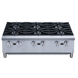 Chef AAA - Commercial 36" Hot Plate with 6 Burners NG - TCHPA36
