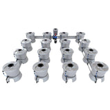 Alien Hydroponics V-System 16 Pot 4 Row Kit Rdwc Hydroponic System - 4972