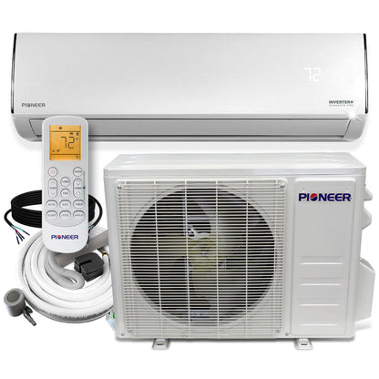 Pioneer Diamante Pro Series 30,000 BTU 19 SEER2 Ductless Mini-Split Air Conditioner Inverter+ Heat Pump Full Set 230V  with 16 Ft. Kit - WYT030GLFI19RL