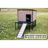 K9 Kennel Castle With 4' X 8' X 5' Tall Run & Metal Cover (Complete)