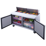 Chef AAA - Commercial 60" 16 Pan Salad Sandwich Food Prep Table Refrigerator - TSP60