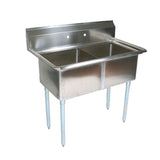 John Boos  E-Series Sink, Three 15" x 15" x 14" Compartments - E3S8-15-14