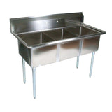 John Boos  E-Series Sink with Three 24" x 24" x 14" Compartments - E3S8-24-14