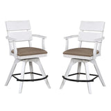 ECI Furniture La Sierra 24 Dbl Panel Back Spectator Swivel Stool with Brown Vinyl Seat Set of 2 - EC-1164-22-SCS2