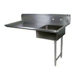 John Boos Soiled Straight 50" W x 30" D Undercounter Dishtable - JBEDTS8S3050UCR