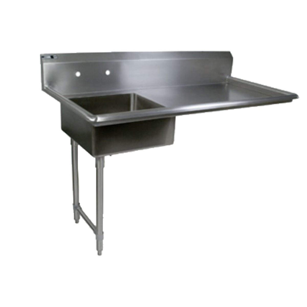 John Boos Soiled Straight 60" W x 30" D Undercounter Dishtable - JBEDTS8S3060UCL